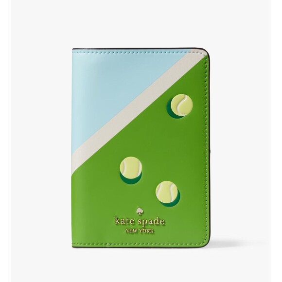New Kate Spade Grand Slam Passport Holder Leather Multi color - Picture 1 of 3